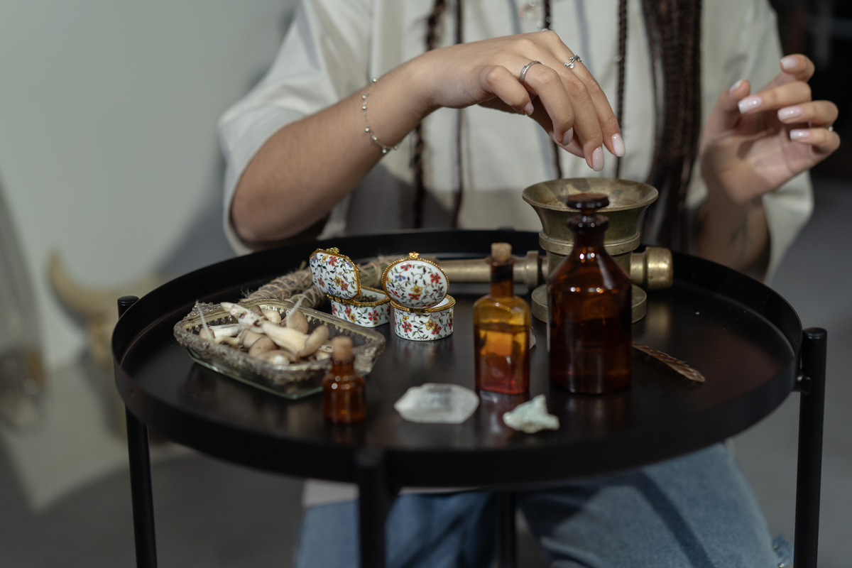 Woman Doing Magic Ritual